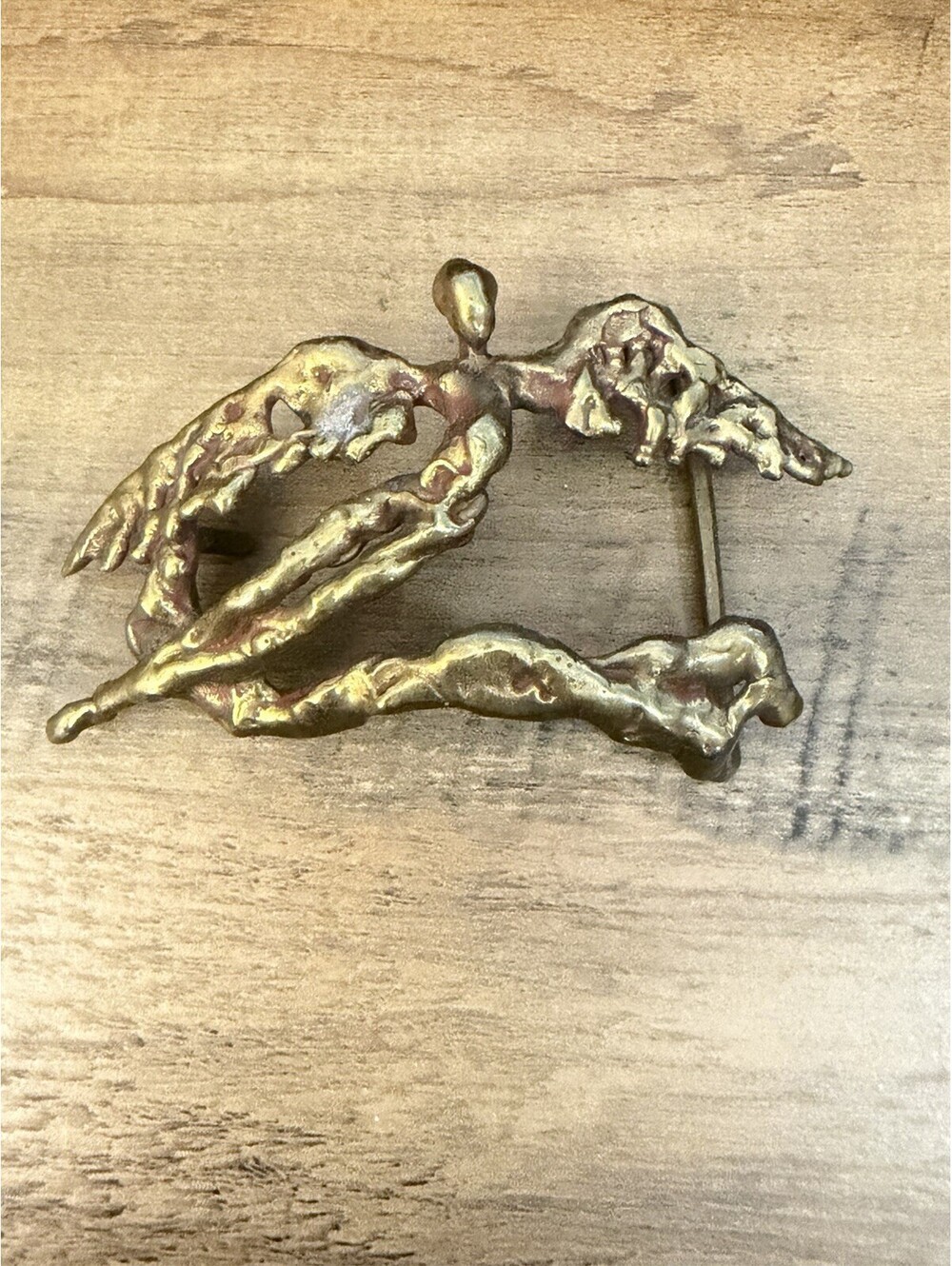 Vintage David Yurman Signed Angel Belt Buckle 4” Sculptural Brutalist 1970s